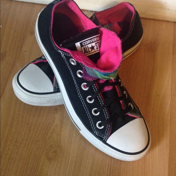 Converse Shoes - Black Multi-Color Converse